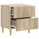 Sengebord 2 pcs Sonoma-eg 43 x 34,5 x 48 cm Konstrueret træ