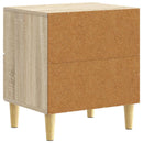 Sengebord 2 pcs Sonoma-eg 43 x 34,5 x 48 cm Konstrueret træ