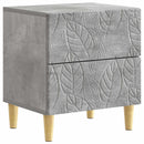 Sengebord 2 pcs Betongrå 43 x 34,5 x 48 cm Konstrueret træ