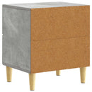 Sengebord 2 pcs Betongrå 43 x 34,5 x 48 cm Konstrueret træ
