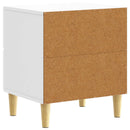 Sengebord 2 pcs Hvid højglans 43 x 34,5 x 48 cm Konstrueret træ