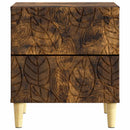 Sengebord 2 pcs Røget eg 43 x 34,5 x 48 cm Konstrueret træ