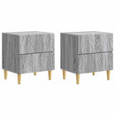 Sengebord 2 pcs Grå Sonoma 43 x 34,5 x 48 cm Konstrueret træ