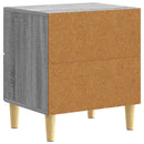 Sengebord 2 pcs Grå Sonoma 43 x 34,5 x 48 cm Konstrueret træ