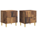 Sengebord 2 pcs Gammelt træ 43 x 34,5 x 48 cm Konstrueret træ