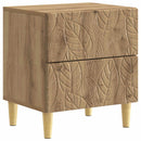 Sengebord 2 pcs Artisan-eg 43 x 34,5 x 48 cm Konstrueret træ
