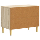 Sengebord Sonoma-eg 62 x 34,5 x 48 cm Konstrueret træ