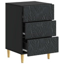 Sengebord Sort 43 x 39,5 x 66,5 cm Konstrueret træ