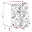 Sengebord Grå Sonoma 43 x 39,5 x 66,5 cm Konstrueret træ