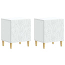 Sengebord 2 pcs Hvid 43 x 34,5 x 50 cm Konstrueret træ