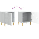 Sengebord 2 pcs Hvid 43 x 34,5 x 50 cm Konstrueret træ