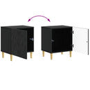 Sengebord 2 pcs Sort 43 x 34,5 x 50 cm Konstrueret træ