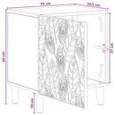 Sengebord 2 pcs Sort 43 x 34,5 x 50 cm Konstrueret træ