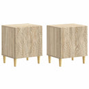 Sengebord 2 pcs Sonoma-eg 43 x 34,5 x 50 cm Konstrueret træ