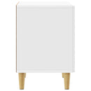 Sengebord 2 pcs Hvid højglans 43 x 34,5 x 50 cm Konstrueret træ