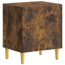 Sengebord 2 pcs Røget eg 43 x 34,5 x 50 cm Konstrueret træ