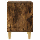 Sengebord 2 pcs Røget eg 43 x 34,5 x 50 cm Konstrueret træ