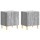Sengebord 2 pcs Grå Sonoma 43 x 34,5 x 50 cm Konstrueret træ