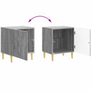 Sengebord 2 pcs Grå Sonoma 43 x 34,5 x 50 cm Konstrueret træ