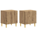 Sengebord 2 pcs Artisan-eg 43 x 34,5 x 50 cm Konstrueret træ