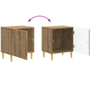 Sengebord 2 pcs Artisan-eg 43 x 34,5 x 50 cm Konstrueret træ