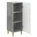 Sideboard Betongrå 33 x 34,5 x 90 cm Konstrueret træ