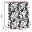 Skuffeskab Sort 66 x 34,5 x 90 cm Konstrueret træ