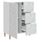 Sideboard Hvid 66 x 34,5 x 90 cm Konstrueret træ