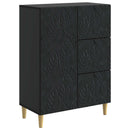 Sideboard Sort 66 x 34,5 x 90 cm Konstrueret træ