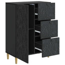Sideboard Sort 66 x 34,5 x 90 cm Konstrueret træ