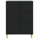 Sideboard Sort 66 x 34,5 x 90 cm Konstrueret træ
