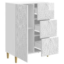 Sideboard Hvid højglans 66 x 34,5 x 90 cm Konstrueret træ