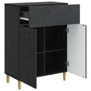 Sideboard Sort 66 x 34,5 x 90 cm Konstrueret træ