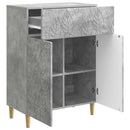Sideboard Betongrå 66 x 34,5 x 90 cm Konstrueret træ