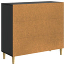 Sideboard Sort 89 x 34,5 x 80 cm Konstrueret træ