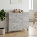 Sideboard Betongrå 89 x 34,5 x 80 cm Konstrueret træ