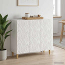 Sideboard Hvid højglans 89 x 34,5 x 80 cm Konstrueret træ
