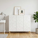 Sideboard Hvid højglans 89 x 34,5 x 80 cm Konstrueret træ