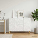 Sideboard Hvid højglans 89 x 34,5 x 60 cm Konstrueret træ