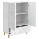 Sideboard Hvid højglans 66 x 34,5 x 95 cm Konstrueret træ