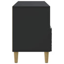 TV-skab 102 x 34,5 x 50 cm Sort Konstrueret træ