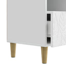 TV-skab 102 x 34,5 x 50 cm Hvid højglans Konstrueret træ