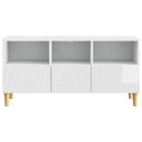 TV-skab 102 x 34,5 x 50 cm Hvid højglans Konstrueret træ