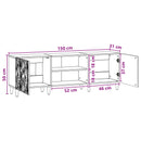 TV-skab 150 x 31 x 50 cm Hvid højglans Konstrueret træ