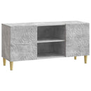 TV-skab 102 x 34,5 x 50 cm Betongrå Konstrueret træ