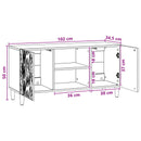 TV-skab 102 x 34,5 x 50 cm Betongrå Konstrueret træ