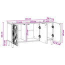 TV-skab 99 x 34,5 x 50 cm Gammelt træ Konstrueret træ