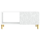 Sofabord Hvid 90 x 50 x 40 cm Konstrueret træ