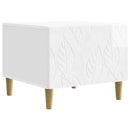Sofabord Hvid højglans 50 x 49 x 40 cm Konstrueret træ