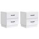 Natskab 2 pcs Hvid 43 x 34,5 x 44,5 cm Konstrueret træ